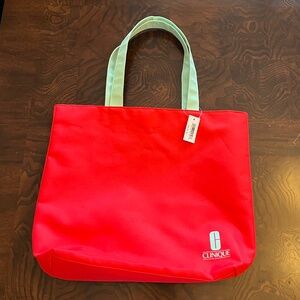 NWT Clinique Tote Bag- Red